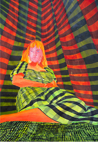 Hannah Tilson, Pattern Portrait Leaning In